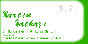 martin hathazi business card